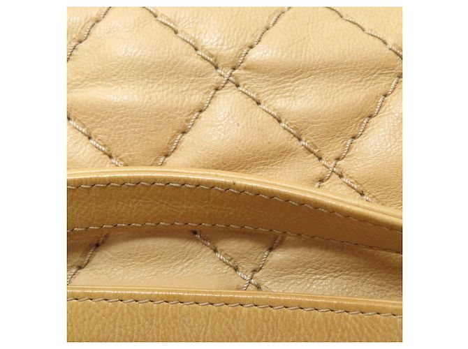 Borsa a tracolla Chanel Wild Stitch in pelle di vitello Beige - vista 17