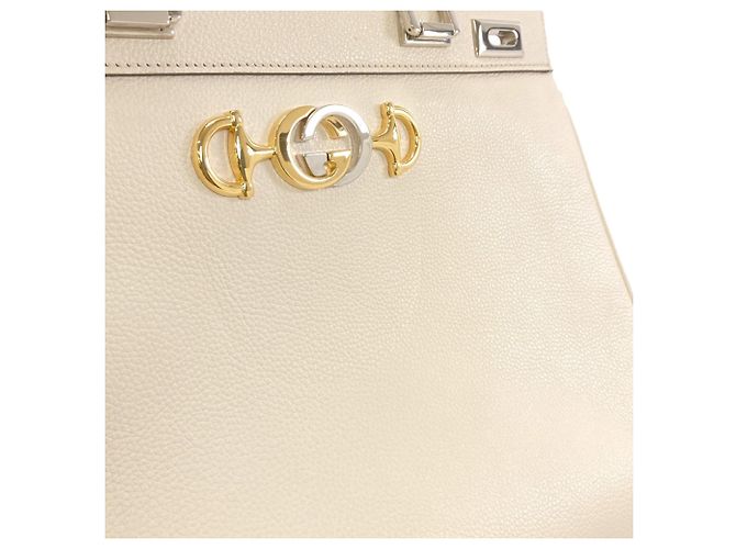 Gucci 564714 Zumi Medium Top Handle 2-Way Handbag Branco - vista 12