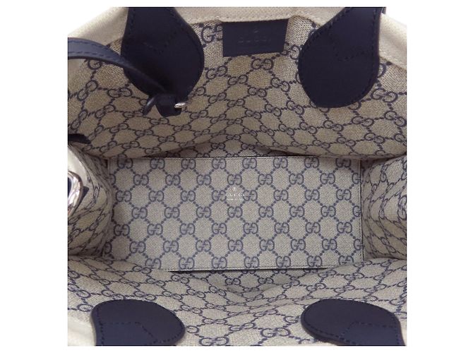 Mini borsa stampata Gucci Japan Limited Edition Beige Blu navy - vista 5