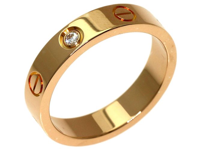 Anello Cartier Love in oro rosa 18K con diamante - vista 2