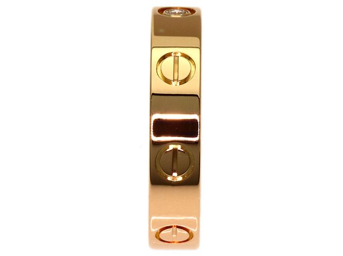Anello Cartier Love in oro rosa 18K con diamante - vista 3