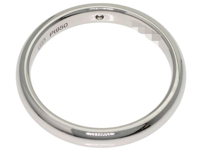 Anello fede Harry Winston in platino e diamanti - vista 4