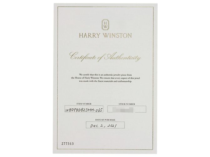 Anello fede Harry Winston in platino e diamanti - vista 6