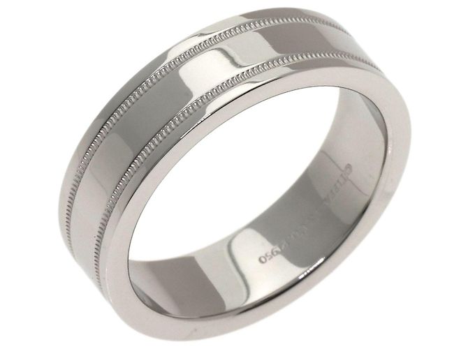 Autre Marque Tiffany & Co. Double Milgrain Ring aus Platin - Ansicht 2