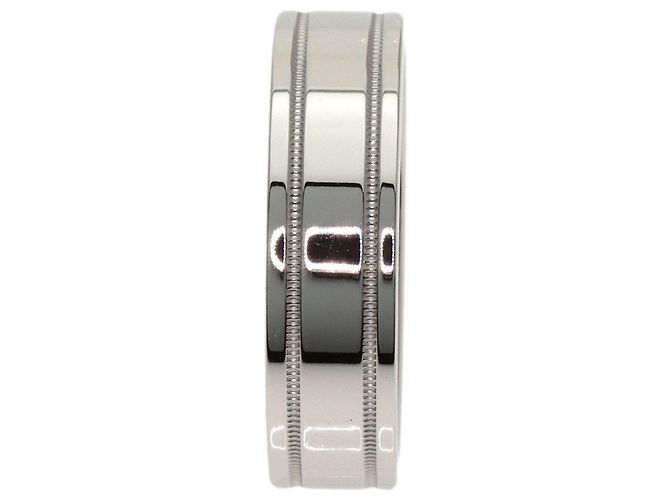 Autre Marque Tiffany & Co. Double Milgrain Ring aus Platin - Ansicht 3