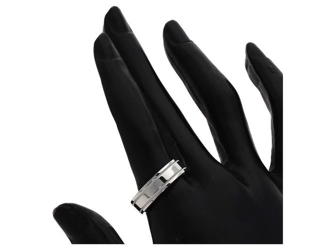 Autre Marque Tiffany & Co. Double Milgrain Ring aus Platin - Ansicht 5