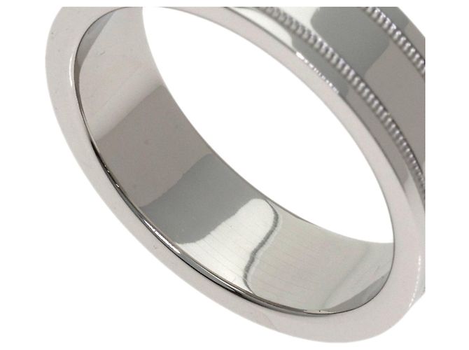 Autre Marque Tiffany & Co. Double Milgrain Ring aus Platin - Ansicht 6
