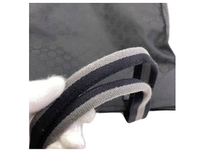 Borsa Tote Gucci GG in nylon nero - vista 11