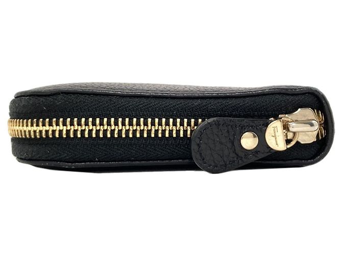 Cartera larga de piel Gancini Salvatore Ferragamo Negro - vista 3