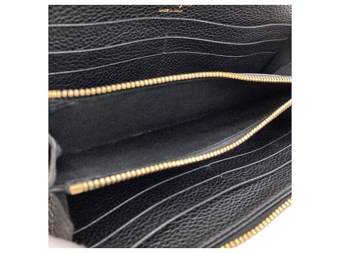 Cartera larga de piel Gancini Salvatore Ferragamo Negro - vista 5