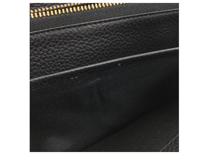 Cartera larga de piel Gancini Salvatore Ferragamo Negro - vista 8