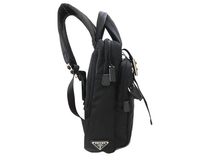 Sac à dos Prada en nylon noir - vue 3