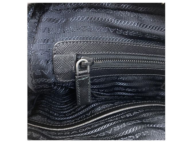 Mala de negócios 2-way Prada com logo hardware Preto - vista 12