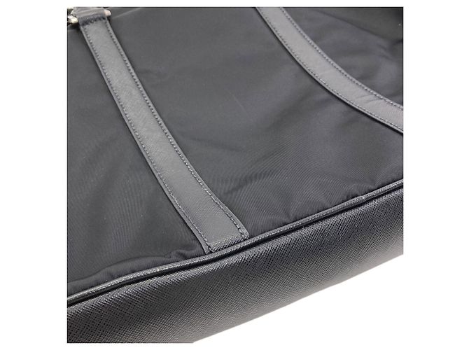 Mala de negócios 2-way Prada com logo hardware Preto - vista 13