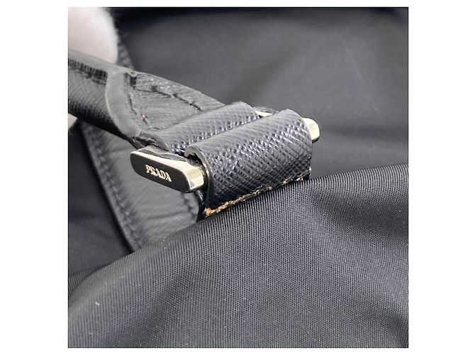 Mala de negócios 2-way Prada com logo hardware Preto - vista 15