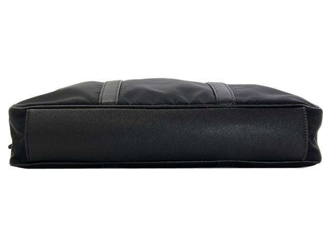 Mala de negócios 2-way Prada com logo hardware Preto - vista 4