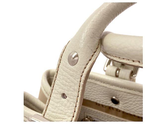 Borsa Burberry Check Bianco Beige - vista 14