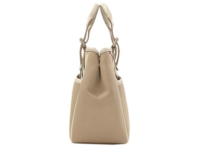 Borsa Burberry Check Bianco Beige - vista 3