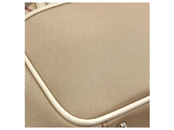 Borsa Burberry Check Bianco Beige - vista 9