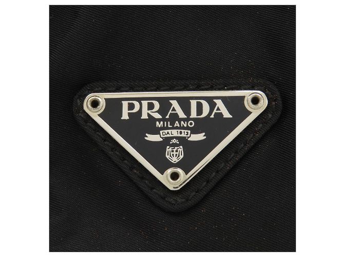 Saco tote Prada em nylon preto - vista 7