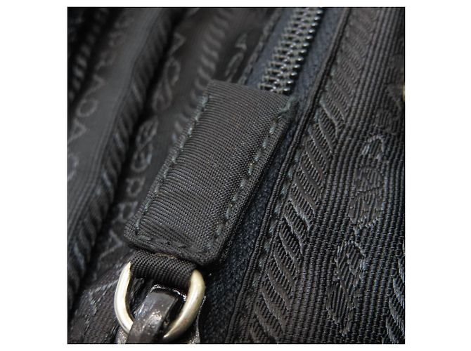 Saco tote Prada em nylon preto - vista 8