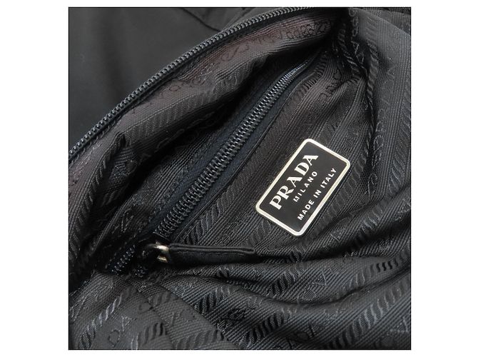 Saco tote Prada em nylon preto - vista 9