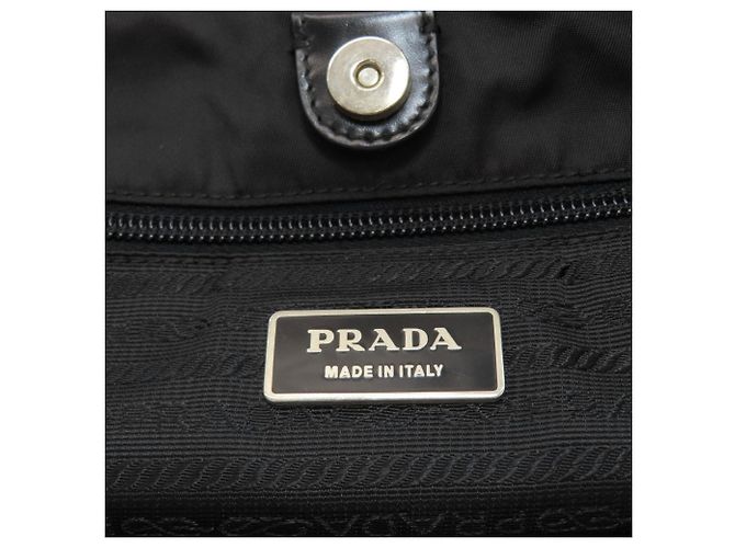 Prada Nylon Shoulder Bag Black - view 6