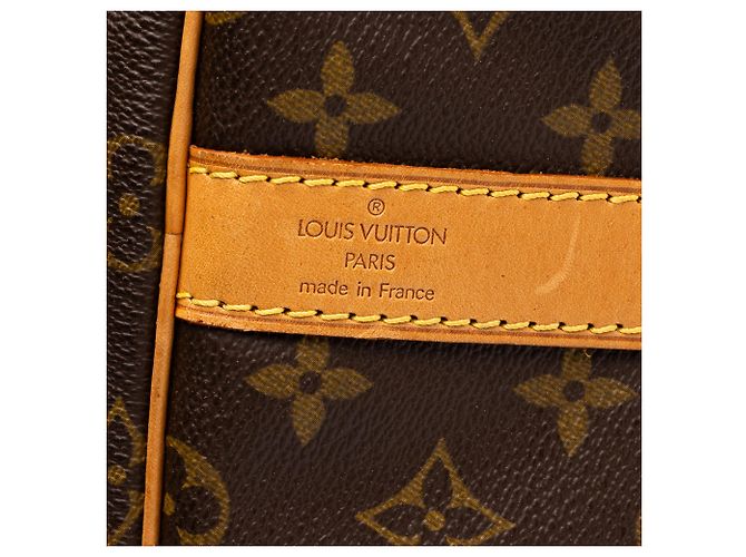 Louis Vuitton Brown Monogram Keepall Bandouliere 55 Marrone - vista 5