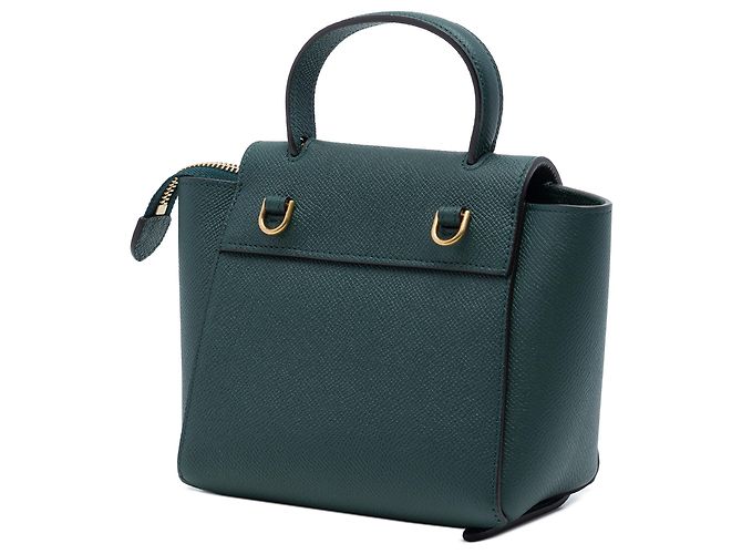 Céline Bolso cinturón Celine de piel de ternera granulada Pico Verde Verde oscuro - vista 2