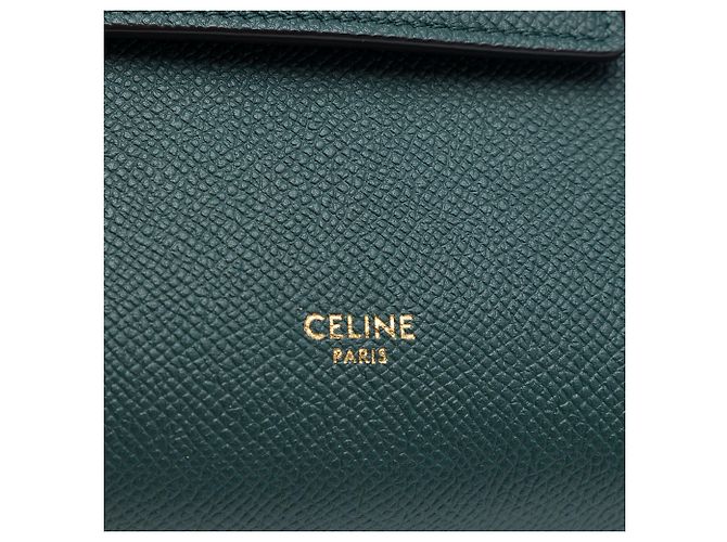 Céline Bolso cinturón Celine de piel de ternera granulada Pico Verde Verde oscuro - vista 5