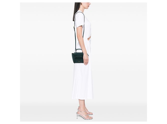 Céline Bolso cinturón Celine de piel de ternera granulada Pico Verde Verde oscuro - vista 6