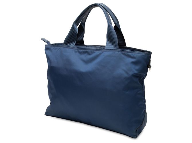 Bolsa Satchel Prada em Tessuto Azul - vista 2