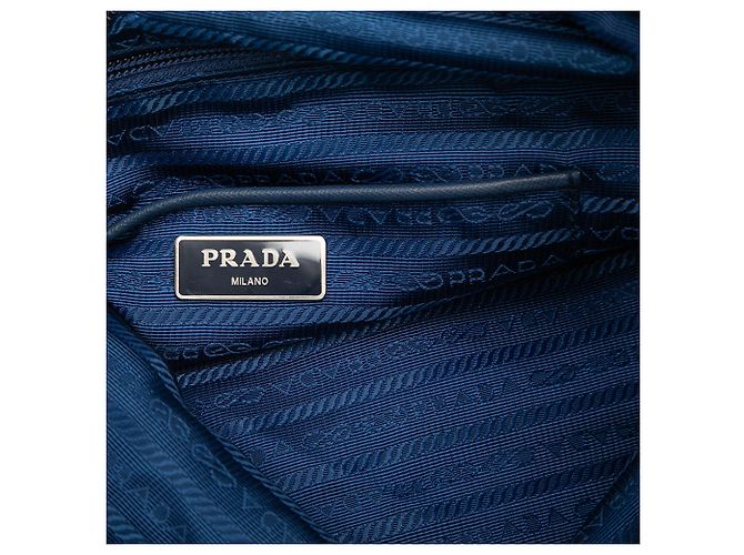 Bolsa Satchel Prada em Tessuto Azul - vista 5