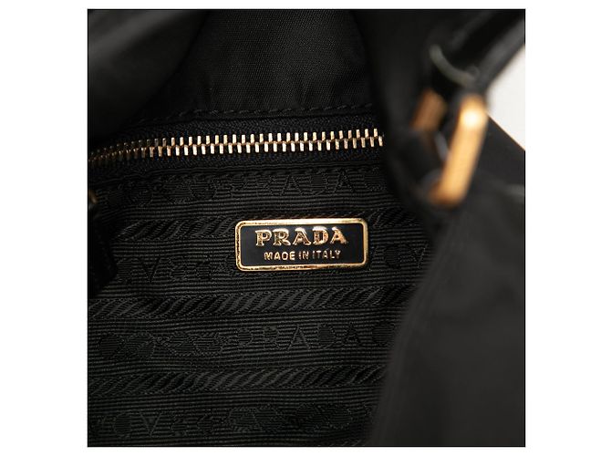 Bolsa Messenger Prada em Tessuto com acabamentos em couro Vitello preto - vista 5