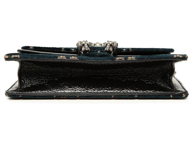 Borsa a tracolla Gucci Mini GG Dionysus in velluto blu Blu scuro - vista 3