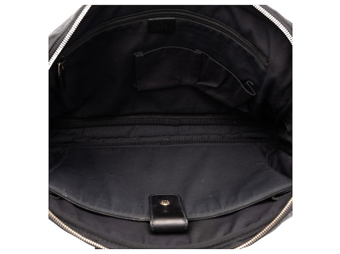 Borsa business Gucci in vitello nero con diamanti - vista 4
