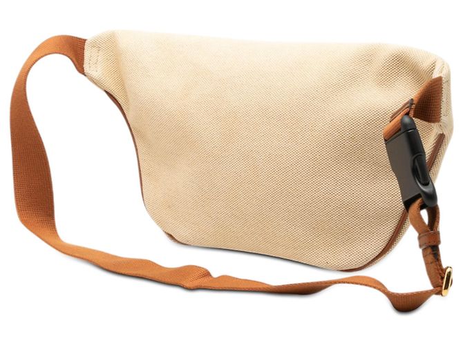 Gucci Gürteltasche aus beigem Canvas mit Web-Streifen - Ansicht 2