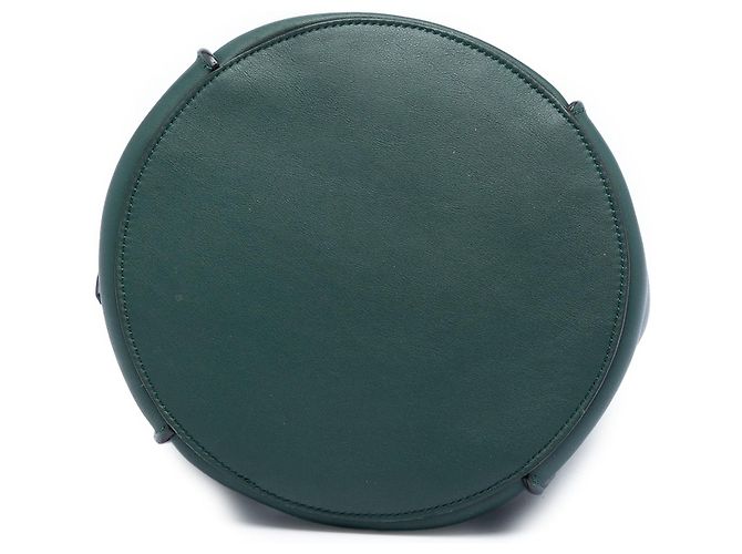 Céline Celine Big Bag Bucket Crossbody in pelle verde Verde scuro - vista 3