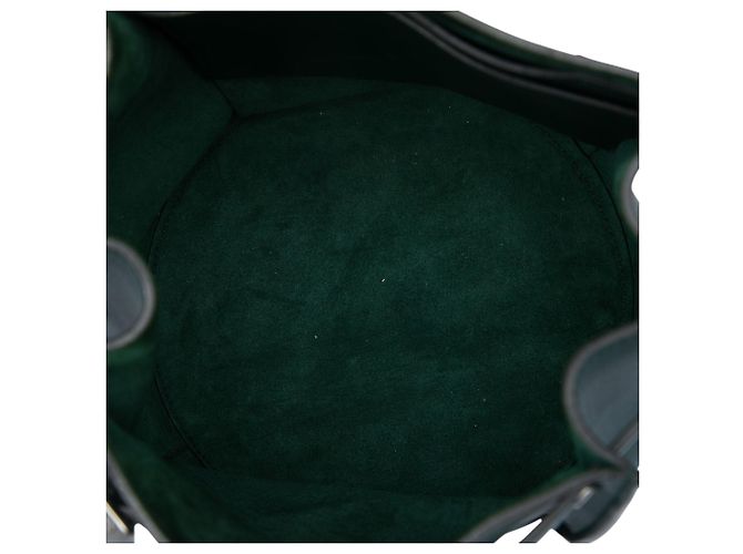 Céline Celine Big Bag Bucket Crossbody in pelle verde Verde scuro - vista 4