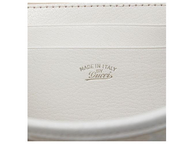 Borsa Satchel Gucci Gossip Small in canvas GG bianco Crudo - vista 5