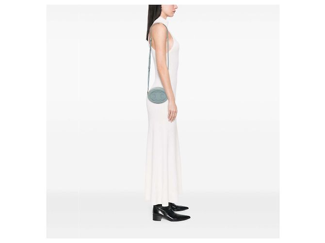 Céline Celine Blue Small Calfskin Cuir Triomphe Oval Crossbody Blau Hellblau - Ansicht 6