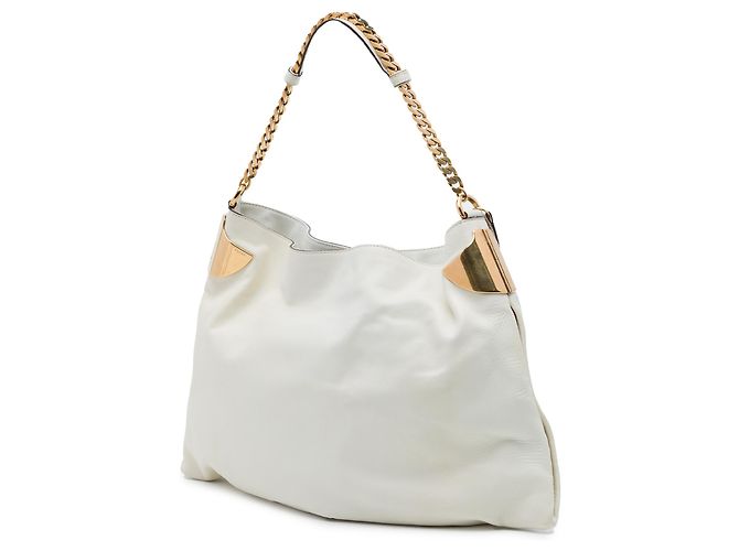 Gucci 1970 Hobo em couro branco Medium - vista 2
