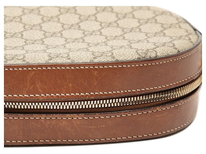 Gucci Mini Borsa a Tracolla con Catena GG Supreme Beige - vista 6