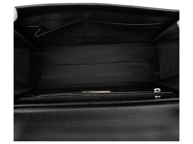 Borsa crossbody Burberry in vernice embossed House Check nera Nero - vista 4