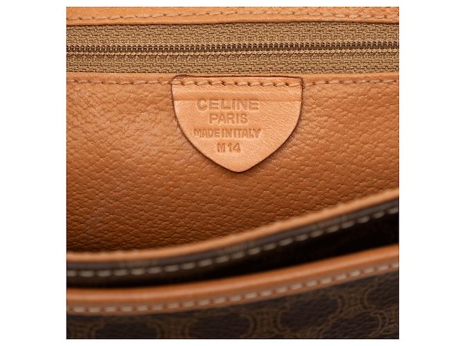 Céline Celine Brown Macadam Coated Canvas Crossbody-Tasche Braun - Ansicht 5