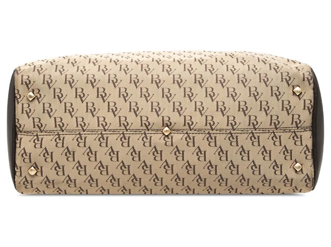 Borsa Satchel Bottega Veneta Beige BV Monogram Canvas - vista 3