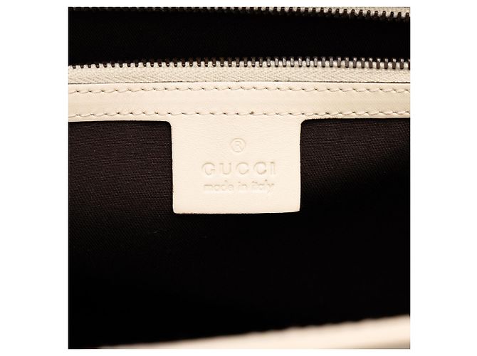 Tote Gucci in vitello bianco e tela GG Nailhead Crudo - vista 5