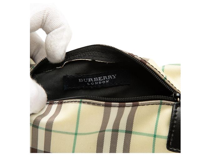 Borsa a mano Burberry Yellow Mini House Check Canvas Giallo - vista 5
