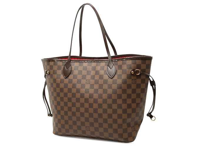 Louis Vuitton Brown Damier Ebene Neverfull MM Marrom - vista 2