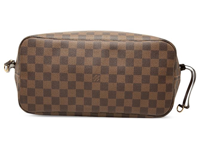 Louis Vuitton Brown Damier Ebene Neverfull MM Marrom - vista 3
